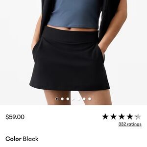 Athleta Women’s Black Brooklyn Performance Skort